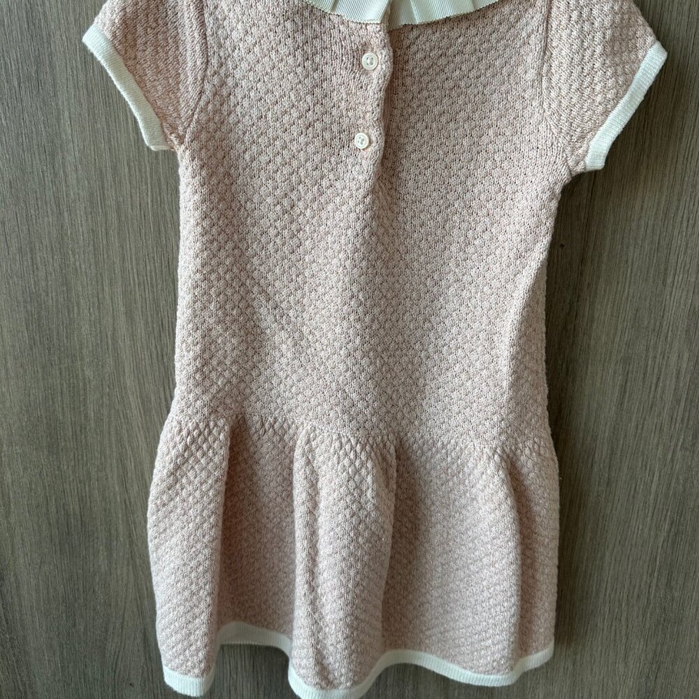 Janie and Jack Pink an Cream Tweed Dress - Size 3 - Picture 2 of 2